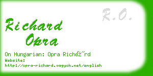 richard opra business card